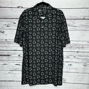 Swing Juice Collection XL Golf Headphone Hip Hop Novelty Print Polo Shirt Top